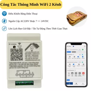 Công Tắc Thông Minh WiFi 2 Kênh